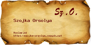 Szojka Orsolya névjegykártya